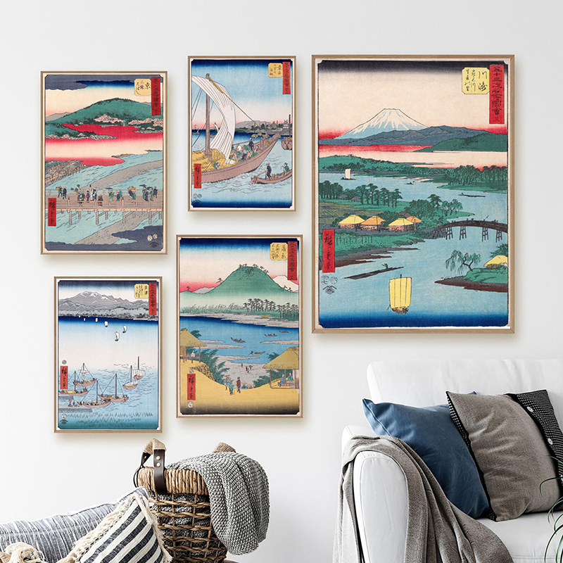 Japanese Lifestyle In Japanese - Japanese Traditional Landscape Poster Canvas Art