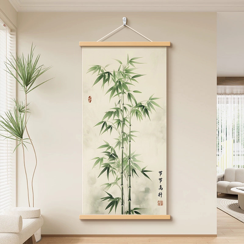 Japanese Zen Lifestyle - Japanese Zen Bamboo Scroll Wall Art,