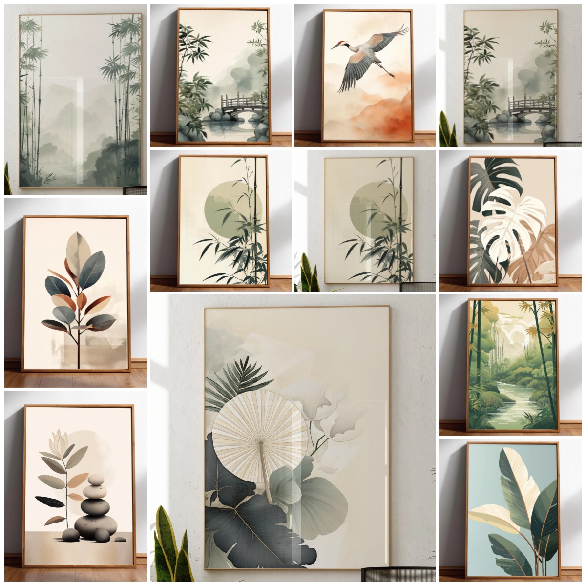 Japandi Wall Art Minimal Botan – обзор и цена Japanese Zen Lifestyle