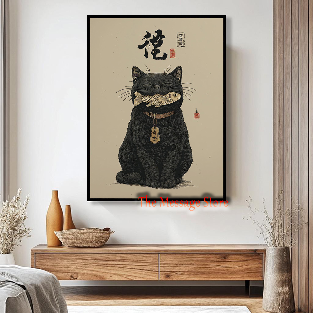 Black Lucky Cat Ukiyo-e Japane – обзор и цена Japanese Lifestyle In Japanese
