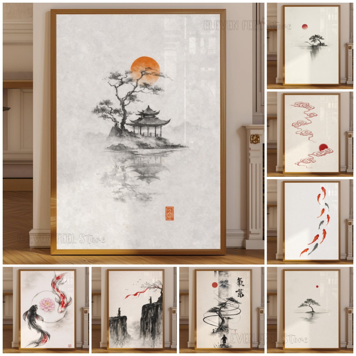 Japanese Ink Tree Poster Wabi  – обзор и цена Japanese Zen Lifestyle