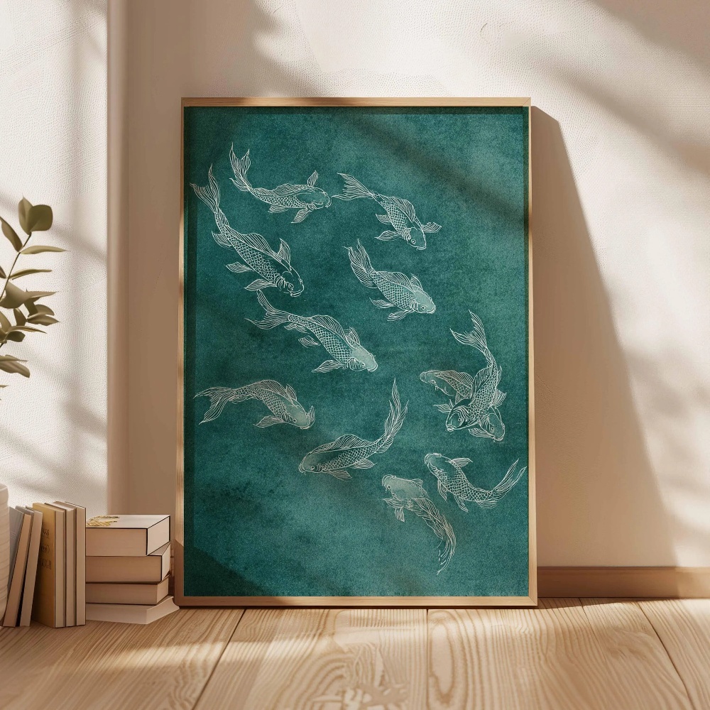 Japanese Koi Fish Posters Red  – обзор и цена Japanese Zen Lifestyle