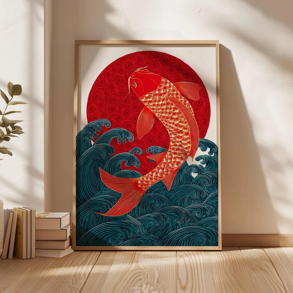 Japanese Koi Fish Posters Red  – обзор и цена Japanese Zen Lifestyle