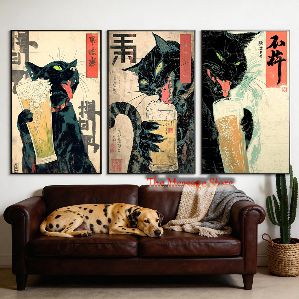 Japanese Quirky Cat Drinking A – обзор и цена Japanese Lifestyle In Japanese