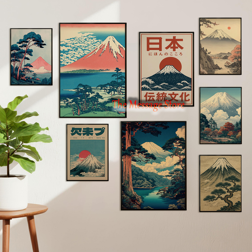 Retro Fuji Japanese Landscape  – обзор и цена Japanese Zen Lifestyle