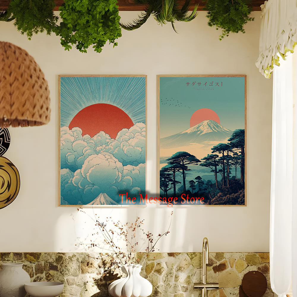 Retro Fuji Japanese Landscape  – обзор и цена Japanese Zen Lifestyle