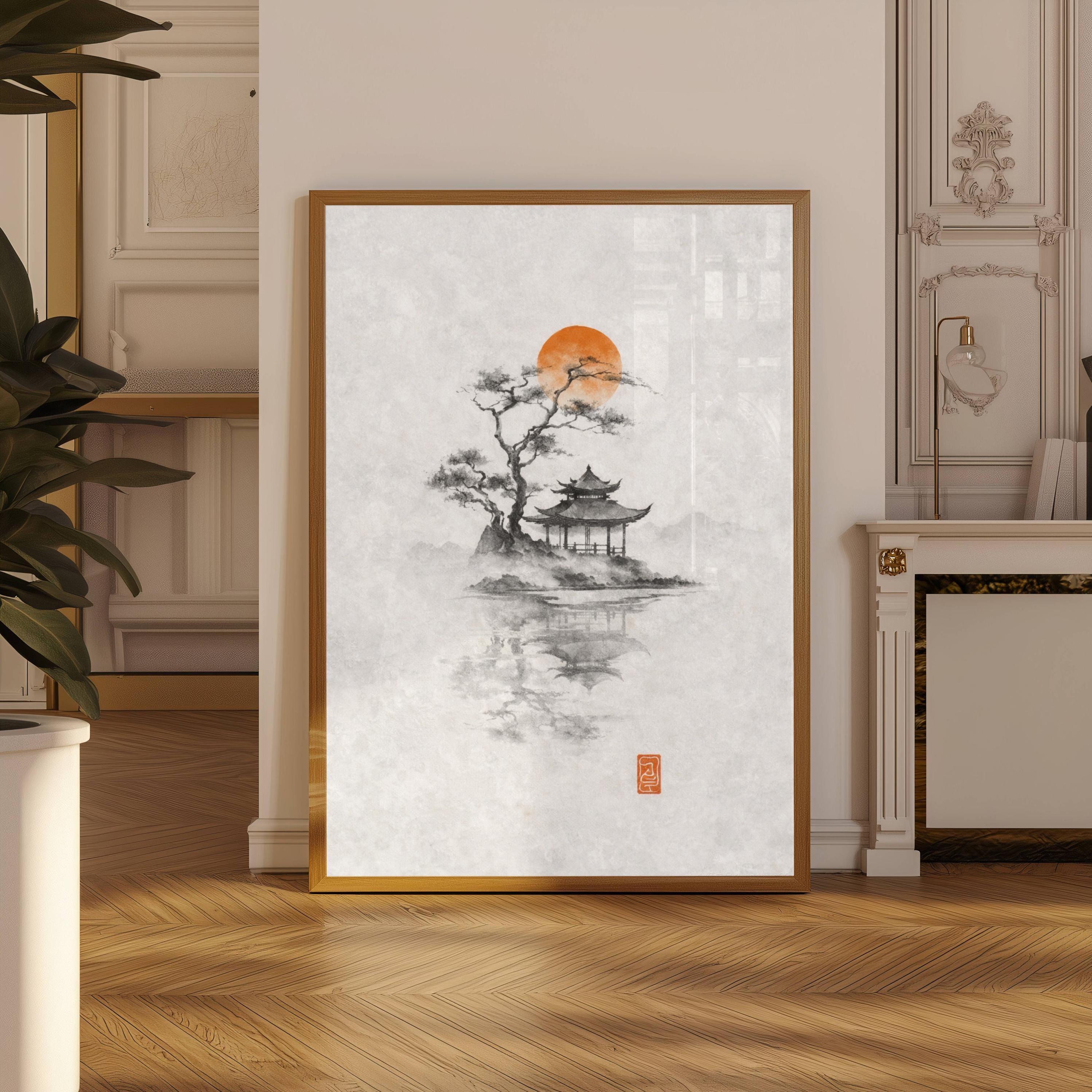 Japanese Ink Tree Poster Wabi  – обзор и цена Japanese Zen Lifestyle