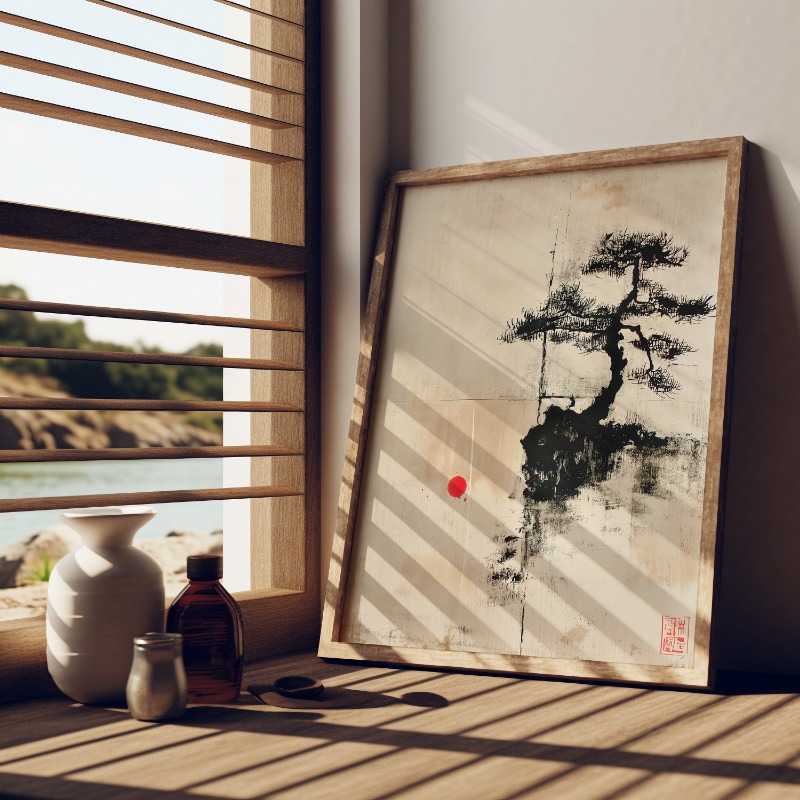 Japanese Ink Style Zen Bonzai  – обзор и цена Japanese Zen Lifestyle