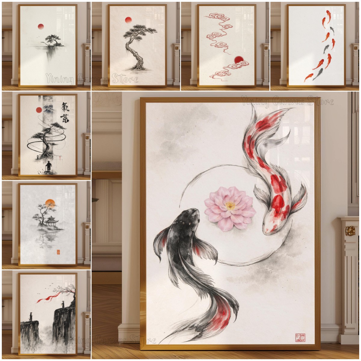 Japanese Ink Wash Landscape Po – обзор и цена Japanese Zen Lifestyle